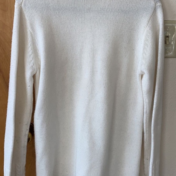 classic elements white cable knit sweater - Picture 3 of 3